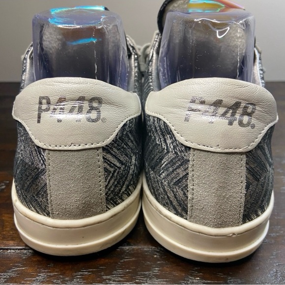 P448 Women’s John Mixed Media Lace-Up Sneakers In Tartan Size EU 39 - Picture 7 of 13